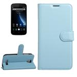 For DOOGEE X3 Litchi Texture Horizontal Flip Leather Case with Magnetic Buckle & Holder & Card Slots & Wallet(Blue)