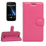 For DOOGEE X3 Litchi Texture Horizontal Flip Leather Case with Magnetic Buckle & Holder & Card Slots & Wallet(Magenta)