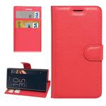 For Sony Xperia X Compact Texture Horizontal Flip Leather Case with Holder & Card Slots & Wallet(Red)