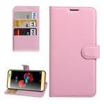 For ZTE A910 Litchi Texture Horizontal Flip PU Leather Case with Holder & Card Slots & Wallet(Pink)