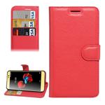 For ZTE A910 Litchi Texture Horizontal Flip PU Leather Case with Holder & Card Slots & Wallet(Red)