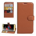 For ZTE A910 Litchi Texture Horizontal Flip PU Leather Case with Holder & Card Slots & Wallet(Brown)