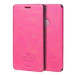 MOFI for  VINTAGE Huawei Honor V8 Crazy Horse Texture Horizontal Flip Leather Case with Card Slot & Holder(Magenta)