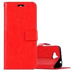 For Huawei  Y5 (2017) Crazy Horse Texture Horizontal Flip Leather Case with Holder & Card Slots & Wallet & Photo Frame (Red)