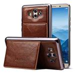 Dibase for  Huawei Mate 10 Electroplating TPU Leather Texture Protective Leather Case with Holder & Card Slots & Lanyard(Coffee)