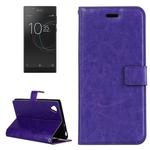 For Sony Xperia L1 Crazy Horse Texture Horizontal Flip Leather Case with Holder & Card Slots & Wallet & Photo Frame(Purple)