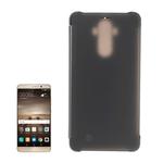 For Huawei  Mate 9 Transparent Horizontal Flip Leather Case with Sleep / Wake-up Function(Black)