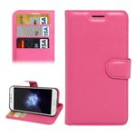 For DOOGEE X9 Litchi Texture Horizontal Flip Leather Case with Holder & Card Slots & Wallet (Magenta)