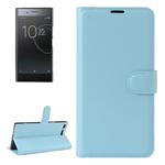 For Sony Xperia XZ Premium Litchi Texture Horizontal Flip Leather Case with Holder & Card Slots & Wallet(Blue)