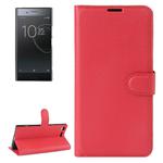 For Sony Xperia XZ Premium Litchi Texture Horizontal Flip Leather Case with Holder & Card Slots & Wallet(Red)