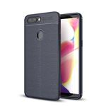 For OPPO  R11s Litchi Texture TPU Protective Case(Navy Blue)