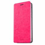 MOFI for  Huawei Honor 8 Crazy Horse Texture Horizontal Flip Leather Case with Holder(Magenta)