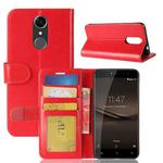 For CUBOT  Note Plus Crazy Horse Texture Horizontal Flip Leather Case with Holder & Card Slots & Wallet (Red)