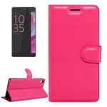 For Sony Xperia XA Ultra Litchi Texture Horizontal Flip Leather Case with Magnetic Buckle & Holder & Card Slots & Wallet(Magenta)