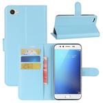 For Vivo  X9s Litchi Texture Horizontal Flip Leather Case with Holder & Card Slots & Wallet (Blue)