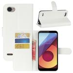 For LG Q6 Litchi Texture Horizontal Flip Leather Case with Holder & Card Slots & Wallet (White)