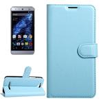 For BLU Energy X Litchi Texture Horizontal Flip Leather Case with Magnetic Buckle & Holder & Card Slots & Wallet(Blue)
