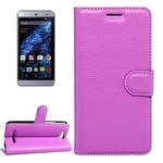 For BLU Energy X Litchi Texture Horizontal Flip Leather Case with Magnetic Buckle & Holder & Card Slots & Wallet(Purple)