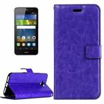 For Huawei  Y6 Pro Crazy Horse Texture Horizontal Flip Leather Case with Magnetic Buckle & Holder & Card Slots & Wallet & Photo Frame(Purple)