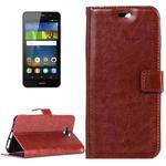 For Huawei  Y6 Pro Crazy Horse Texture Horizontal Flip Leather Case with Magnetic Buckle & Holder & Card Slots & Wallet & Photo Frame(Brown)