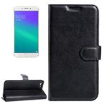 For OPPO  R9s Plus Litchi Texture Horizontal Flip Leather Case with Magnetic Buckle & Holder & Card Slots & Wallet(Black)