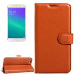 For OPPO  R9s Plus Litchi Texture Horizontal Flip Leather Case with Magnetic Buckle & Holder & Card Slots & Wallet(Brown)