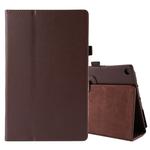 For Amazon Fire HD 10 (2017) Litchi Texture Horizontal Flip Leather Case with Holder(Brown)