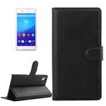 For Sony Xperia Z4 / Z3+ Litchi Texture Horizontal Flip Leather Case with Holder & Card Slots & Wallet(Black)