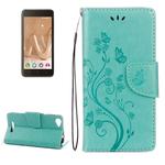 For Wiko Lenny3 Max Pressed Flowers Pattern Horizontal Flip Leather Case with Holder & Card Slots & Wallet(Green)