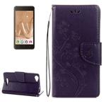 For Wiko Lenny3 Max Pressed Flowers Pattern Horizontal Flip Leather Case with Holder & Card Slots & Wallet(Purple)
