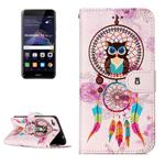 For Huawei  P8 Lite (2017) Gloss Oil Embossed Bells Owl Pattern Horizontal Flip Leather Case with Holder & Card Slots & Wallet & Photo Frame