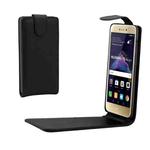 For Huawei  P8 Lite (2017) Plain Weave Texture Vertical Flip Leather Case(Black)