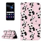 For Huawei  P10 Gloss Oil Embossed Panda Pattern Horizontal Flip Leather Case with Holder & Card Slots & Wallet & Photo Frame