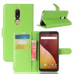 Litchi Texture Horizontal Flip Leather Case for Wiko VIEW PRIME, with Holder & Card Slots & Wallet(Green)