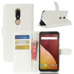 Litchi Texture Horizontal Flip Leather Case for Wiko VIEW PRIME, with Holder & Card Slots & Wallet(White)