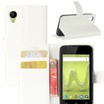 Wiko SUNNY2 Litchi Texture Horizontal Flip Leather Case with Holder & Card Slots & Wallet(White)