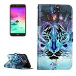 For LG K10 (2017) Gloss Oil Embossed Wolf Pattern Horizontal Flip Leather Case with Holder & Card Slots & Wallet & Photo Frame
