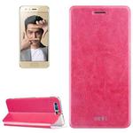 MOFI for  Huawei Honor 9 Crazy Horse Texture Horizontal Flip Leather Case with Holder (Magenta)