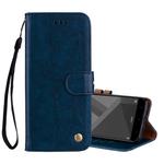 For Xiaomi Redmi 4X Business Style Oil Wax Texture Horizontal Flip Leather Case with Holder & Card Slots & Wallet(Blue)