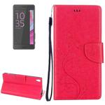 For Sony Xperia XA Ultra Flowers Embossing Horizontal Flip Leather Case with Holder & Card Slots & Wallet & Lanyard(Magenta)