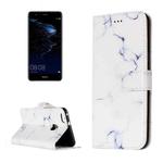 For Huawei  P10 Lite White Marble Pattern Horizontal Flip Leather Protective Case with Holder & Card Slots & Wallet