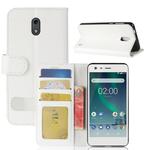 For Nokia 2 Crazy Horse Texture Horizontal Flip Leather Case with Holder & Card Slots & Wallet (White)