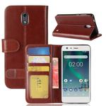For Nokia 2 Crazy Horse Texture Horizontal Flip Leather Case with Holder & Card Slots & Wallet (Brown)