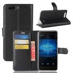 For Blackview P6 Litchi Texture Horizontal Flip Leather Case with Holder & Card Slots & Wallet(Black)