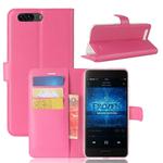 For Blackview P6 Litchi Texture Horizontal Flip Leather Case with Holder & Card Slots & Wallet(Magenta)
