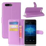 For Blackview P6 Litchi Texture Horizontal Flip Leather Case with Holder & Card Slots & Wallet(Purple)