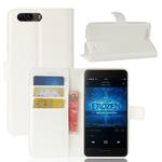 For Blackview P6 Litchi Texture Horizontal Flip Leather Case with Holder & Card Slots & Wallet(White)