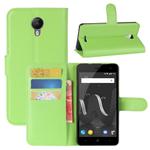 For Wiko Jerry 2 Litchi Texture Horizontal Flip Leather Case with Holder & Card Slots & Wallet (Green)