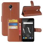 For Wiko Jerry 2 Litchi Texture Horizontal Flip Leather Case with Holder & Card Slots & Wallet (Brown)