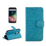 For Motorola Moto G (4rd gen) Crazy Horse Texture Horizontal Flip Magnetic Snap Leather Case with Adjustable Holder & Card Slots & Photo Frame & Wallet(Blue)